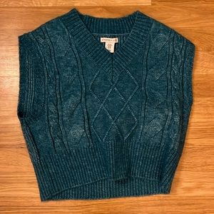 Sincerely Jules Blue Green Sweater Vest NWT